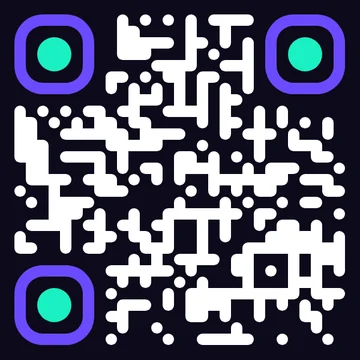 Dark mode QR code example