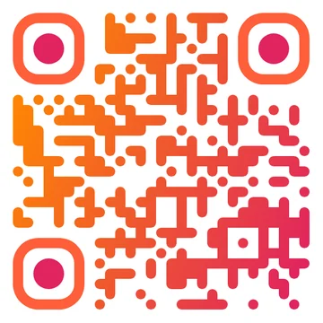 Sunset gradient QR code example