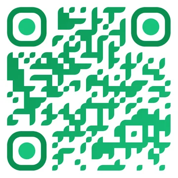 Green gradient QR code example